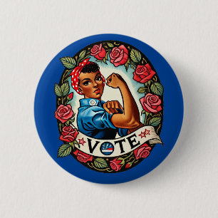 Rosie the Riveter Vote Button