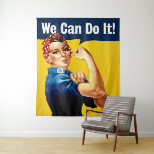 Rosie the Riveter Wandtapeten Wir können es tu Wandteppich