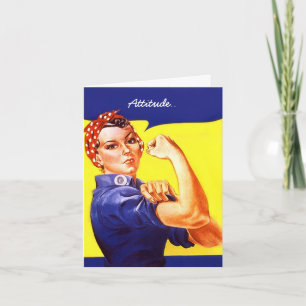 Rosie the Riveter Werbeaktion gratulieren Dankeskarte