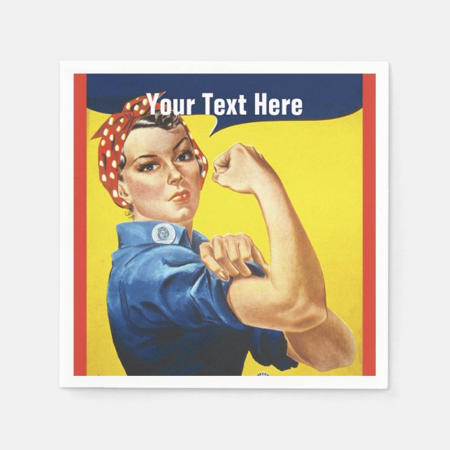 Rosie the Riveter Wir können es machen, einen benu Serviette (Vorderseite)