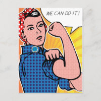 Rosie the Riveter Wir können es tun! Pop Art Dots
