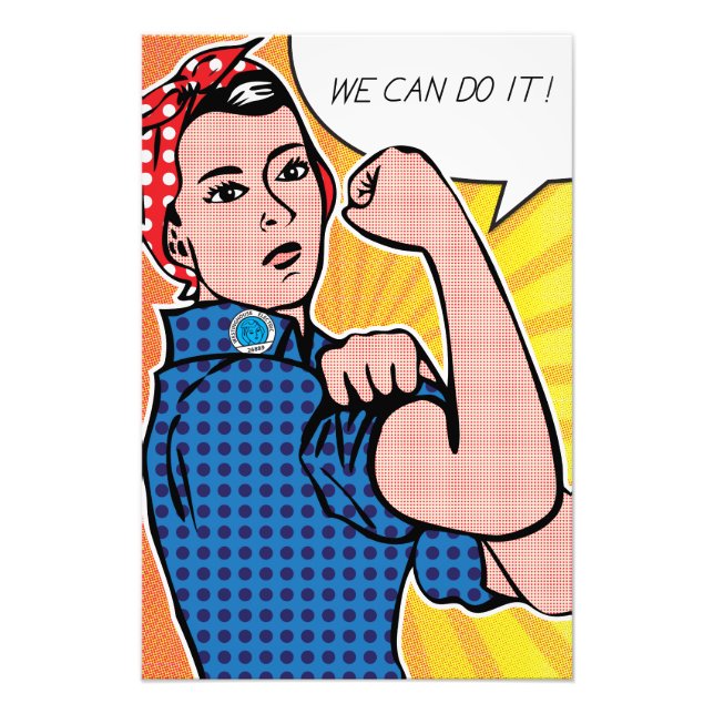 Rosie the Riveter Wir können es tun! Pop Art Polka Fotodruck (Vorne)
