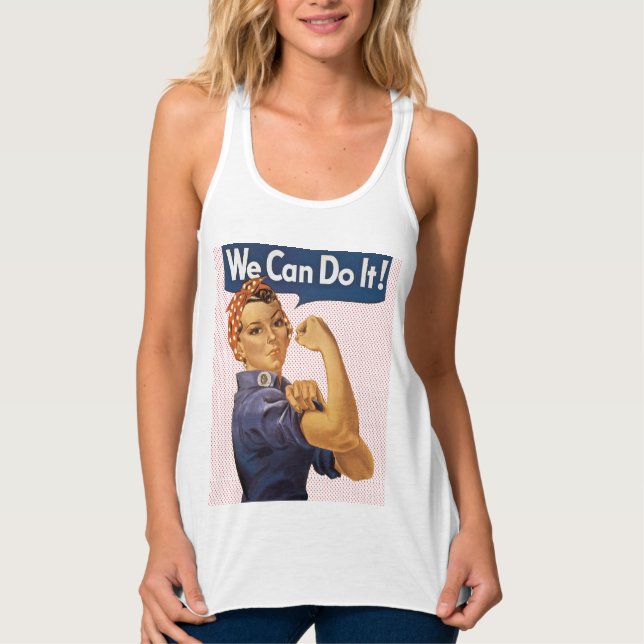 Rosie the Riveter wir können es tun Red Polka Dots Tank Top (Vorderseite)