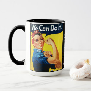 Rosie the Riveter/Wir können es tun/wohlhabende Fr Tasse