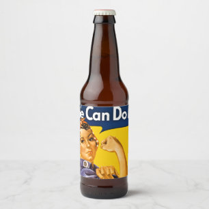 Rosie the Riveter Wir können es Vintag machen Bierflaschenetikett