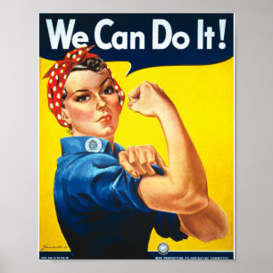 Rosie the Riveter Wir schaffen es Vintage Poster