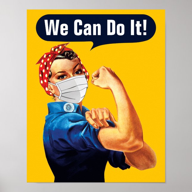 Rosie the Riveter with Mask - Fügen Sie Ihren eige Poster (Vorne)