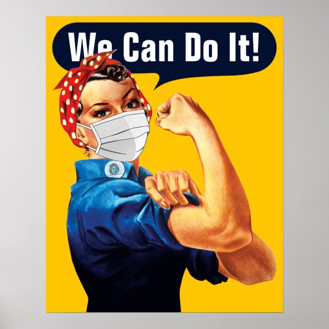 Rosie the Riveter with Mask - Fügen Sie Ihren eige Poster (Vorne)