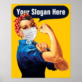 Rosie the Riveter with Mask - Fügen Sie Ihren eige Poster