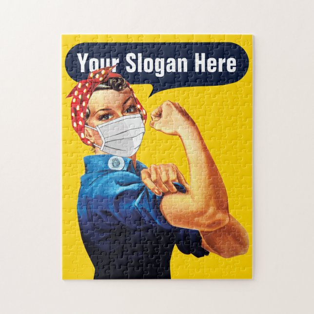 Rosie the Riveter with Mask - Fügen Sie Ihren eige Puzzle (Vertikal)
