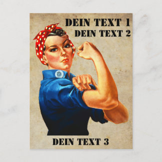 Rosie the Riveter - Yes We Can Postkarte