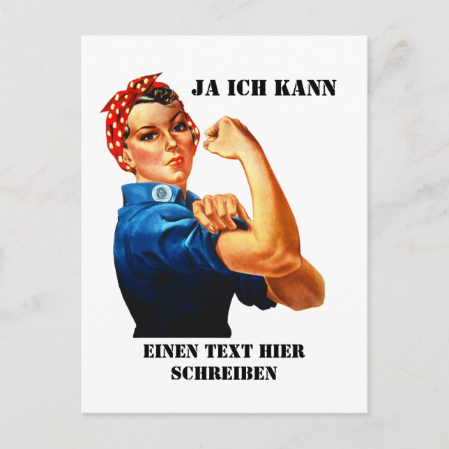 Rosie the Riveter - Yes We Can Postkarte (Vorderseite)