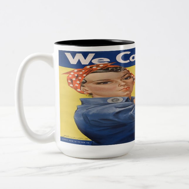 Rosie the Riveter Zweifarbige Tasse (Links)