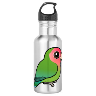 Rosig-gesichtiger Lovebird Edelstahlflasche