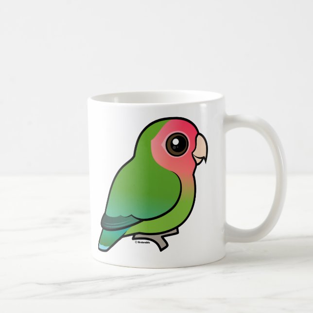 Rosig-gesichtiger Lovebird Kaffeetasse (Rechts)