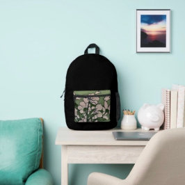 Rosige Blütenkaskade Bedruckter Rucksack