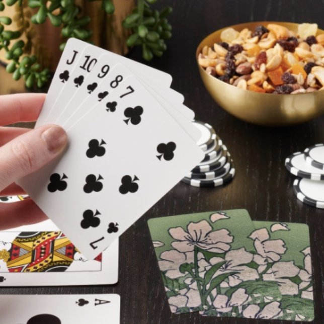 Rosige Blütenkaskade Spielkarten (Poker cards easy to shuffle, smooth card stock. Dimensions: 2.5" x 3.5”. 
)