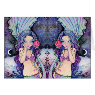 Rosige Dämmerung - leere Karte