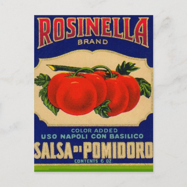 Rosinella Tomatensauce aus den 30er Jahren kann di Postkarte (Vorderseite)
