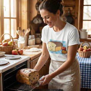 Rosinenbrotlaib und rote Äpfel T-Shirt