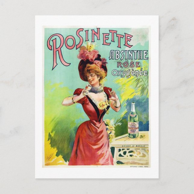Rosinette Absinth Postkarte (Vorderseite)