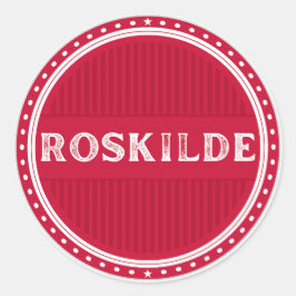 Roskilde City Pride Emblem – Dänische Identität Runder Aufkleber