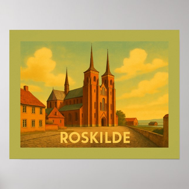 Roskilde Dänemark Kathedrale Poster (Vorne)