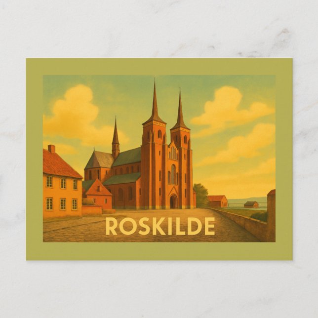 Roskilde Dänemark Kathedrale Postkarte (Vorderseite)