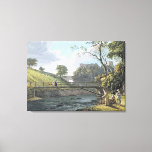 Roslin Schloss, Midlothian (w/c und Gouache auf Leinwanddruck