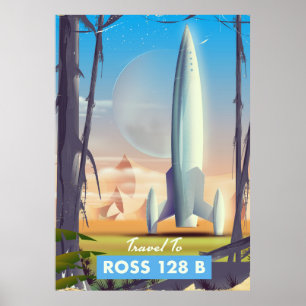 Ross 128 B Science-Fiction-Poster Poster