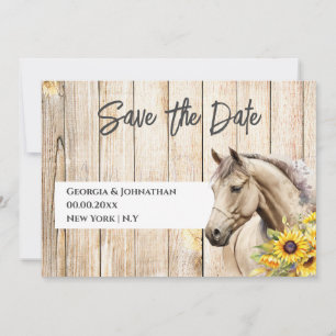 Ross Aquarellsonnenblume rustikaler Western Chic Save The Date