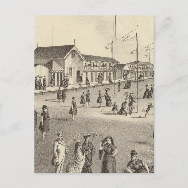 Ross Bathing Houses, Ocean Grove, NJ Postkarte (Vorderseite)