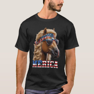 Ross Blonde Mullet mit dem 4. Juli Amerika USA Fu T-Shirt