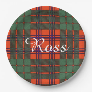 Ross-Clan karierter schottischer Tartan Pappteller