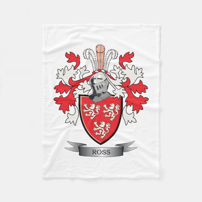 Ross-Familienwappen-Wappen Fleecedecke (Vorderseite)