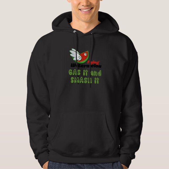 ROSS FLYING WATERMELON GAS IT AND SMASH IT HOODIE (Vorderseite)