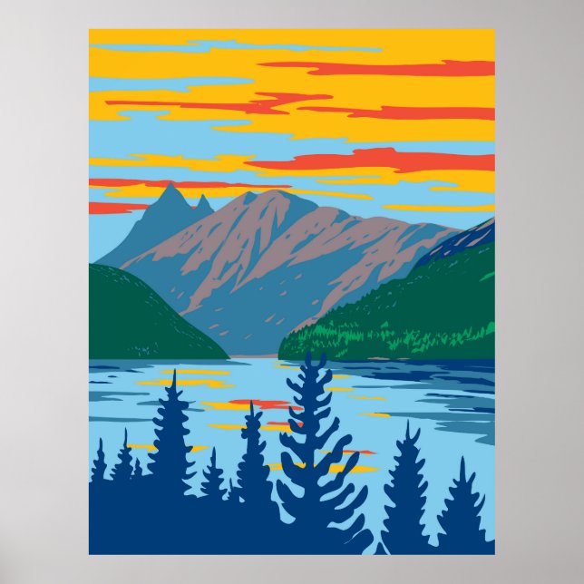 Ross Lake Washington Poster (Vorne)