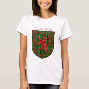 Ross Tartan Scottish Kariert Lion Rampant T-Shirt