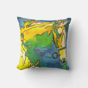 "Ross und Bridle Kontur Art" #ho Kissen
