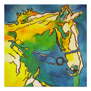 "Ross und Bridle Kontur Art" #ho Poster