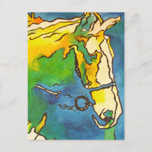 "Ross und Bridle Kontur Art" #ho Postkarte