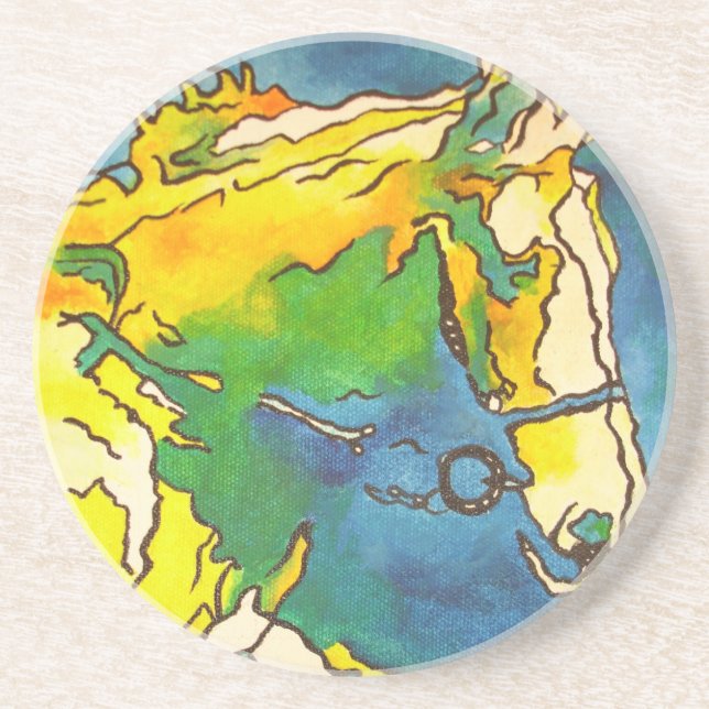 "Ross und Bridle Kontur Art" #ho Untersetzer (Vorne)