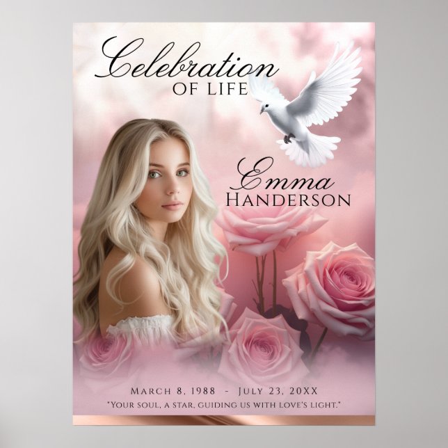 Rosse und Rose Gold Begrüßungszeichen Poster (Vorne)