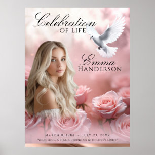 Rosse und Rose Gold Begrüßungszeichen Poster