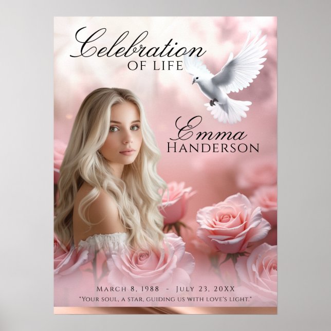 Rosse und Rose Gold Begrüßungszeichen Poster (Vorne)