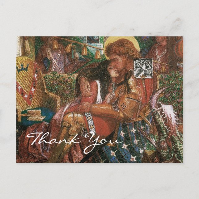 Rossetti Hochzeit von St. George und Prinzessin Sa Postkarte (Vorderseite)