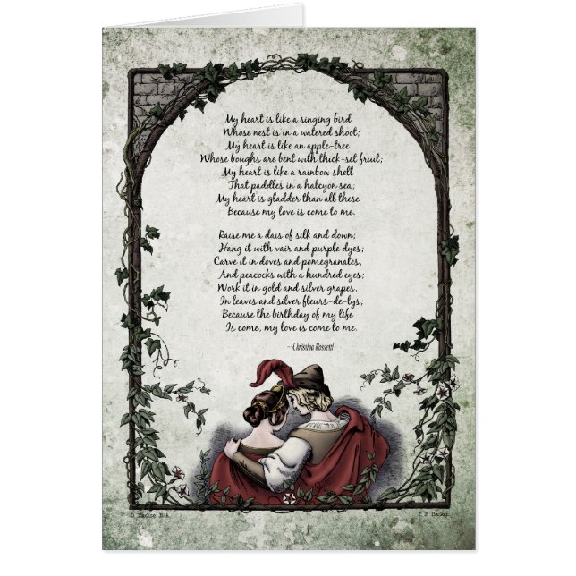 Rossetti "Liebe" Viktorianische Art-Card (Vorne)