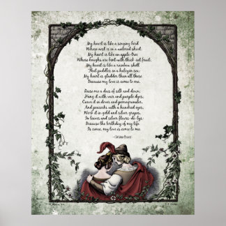 Rossetti "Liebe" viktorianische Kunst Gedicht 24x3 Poster