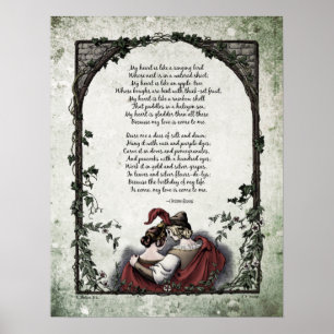 Rossetti "Liebe" Viktorianisches Kunstgedicht 17x2 Poster