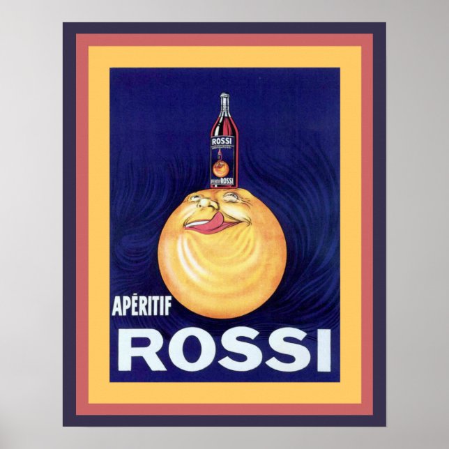 Rossi Apertif Vintage Ad Poster 16 x 20 (Vorne)
